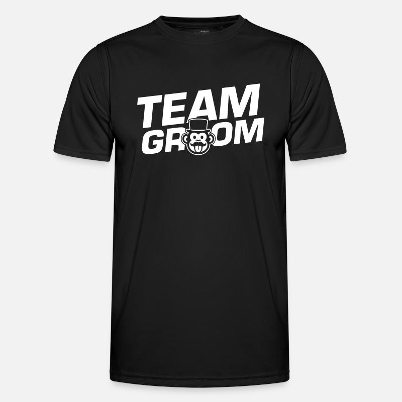 Team Groom Monkey Funny - Men's Functional T-Shirt - black