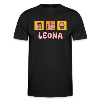 Leona - T-shirt sport Homme - noir - Devant - AI Model Male 178 dark (178cm)