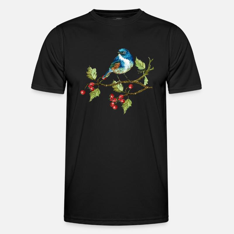 Bunter Vogel - Männer Funktions-T-Shirt - Schwarz