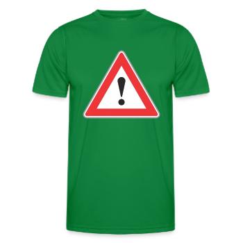 Point Road Sign d'exclamation - T-shirt sport Homme - vert - Devant - AI Model Male 178 dark (178cm)
