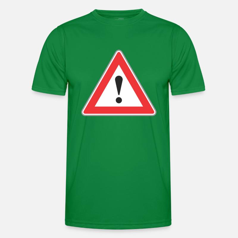 Road Sign exclamation point Men's Functional T-Shirt
