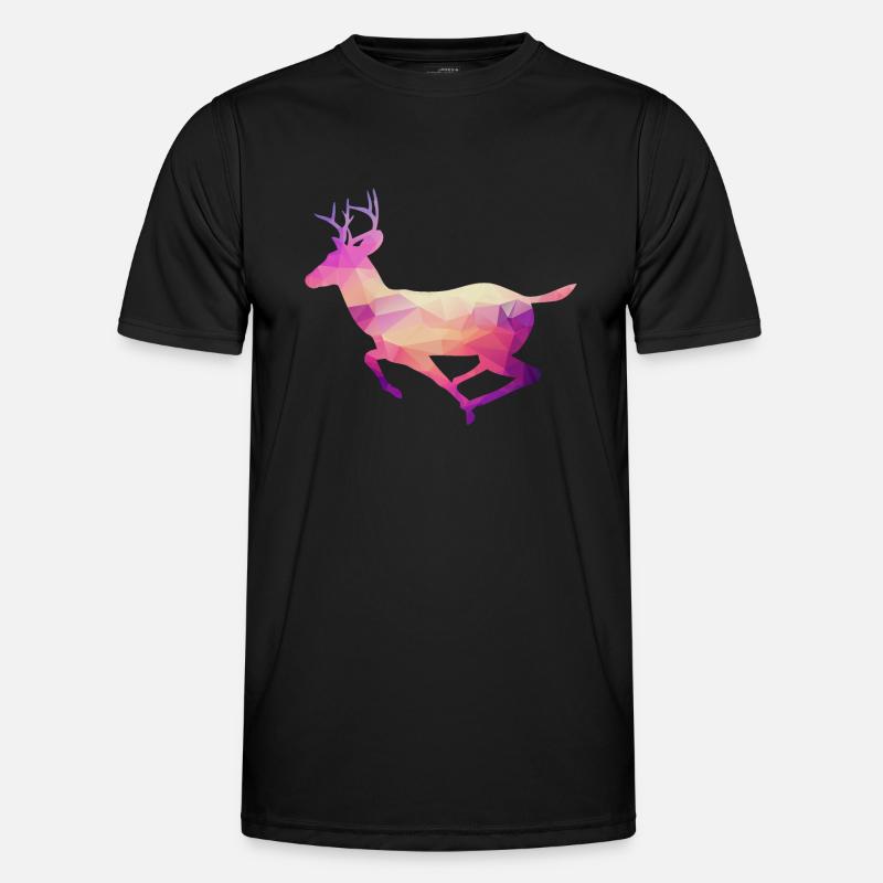 Deer Abstract - Men's Functional T-Shirt - black