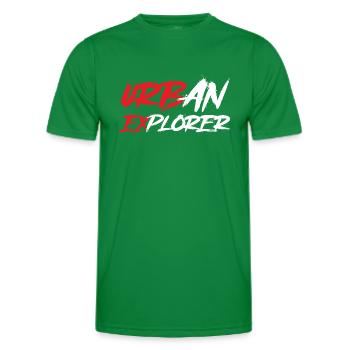 Urban Explorer - Urbex - T-shirt sport Homme - vert - Devant - AI Model Male 178 dark (178cm)