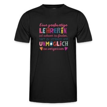 Großartige Lehrerin - Männer Funktions-T-Shirt - Schwarz - Vorne - AI Model Male 178 dark (178cm)