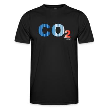 CO2 - T-shirt sport Homme - noir - Devant - AI Model Male 178 dark (178cm)