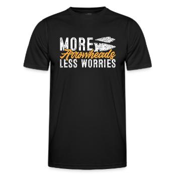 Arrowhead Hunting Arrowhead Collector - Men's Functional T-Shirt - black - Front - AI Model Male 178 dark (178cm)