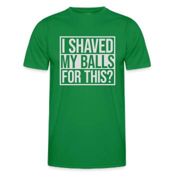 Je me suis rasé les couilles - T-shirt sport Homme - vert - Devant - AI Model Male 178 dark (178cm)
