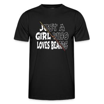 boucle d’oreille homme père barbe humour lunettes de soleil heureux - T-shirt sport Homme - noir - Devant - AI Model Male 178 dark (178cm)