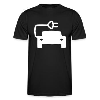 Hybrid and electric vehicles - Men's Functional T-Shirt - black - Front - AI Model Male 178 dark (178cm)