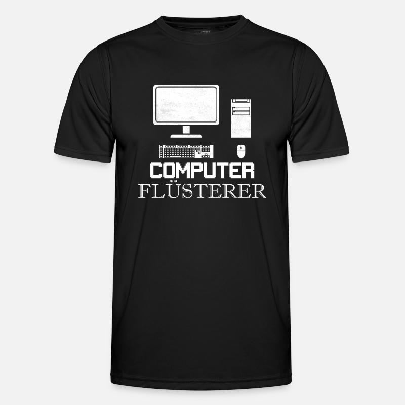 Computer Flüsterer Programierer IT - Männer Funktions-T-Shirt - Schwarz