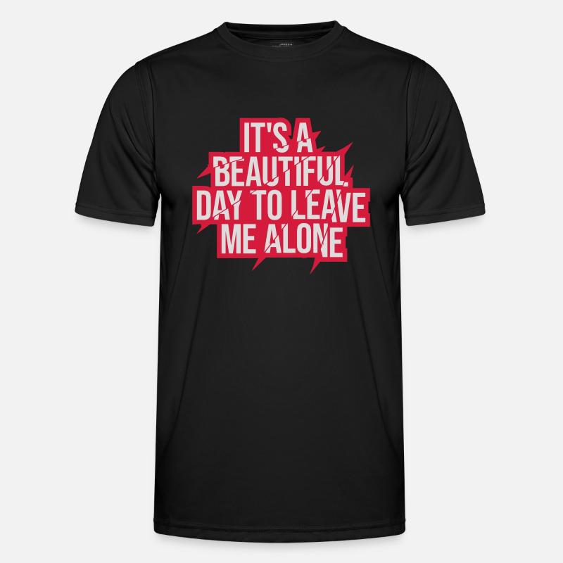 leave me alone day - Men's Functional T-Shirt - black