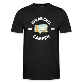 Mir reichts ich geh campen - Wohnwagen Wohnmobil - Männer Funktions-T-Shirt - Schwarz - Vorne - AI Model Male 178 dark (178cm)