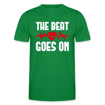 Le rythme continue - T-shirt sport Homme - vert - Devant - AI Model Male 178 dark (178cm)