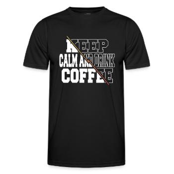 morning fun birthday present idea birthday present - Men's Functional T-Shirt - black - Front - AI Model Male 178 dark (178cm)