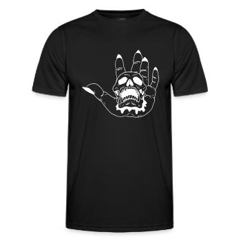 Der Tod in meiner Hand - Männer Funktions-T-Shirt - Schwarz - Vorne - AI Model Male 178 dark (178cm)