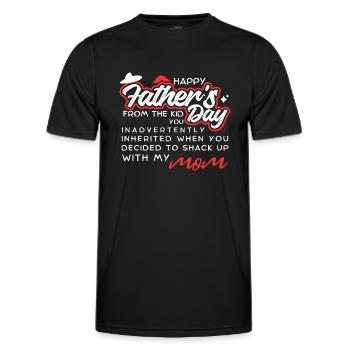 Happy Fathers Day From The Kid - Men's Functional T-Shirt - black - Front - AI Model Male 178 dark (178cm)