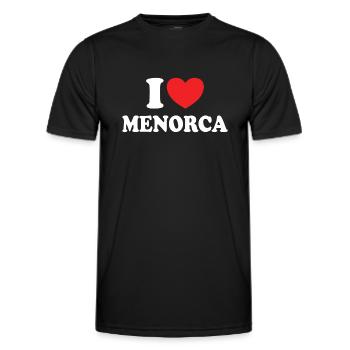 Ich liebe Menorca - Männer Funktions-T-Shirt - Schwarz - Vorne - AI Model Male 178 dark (178cm)