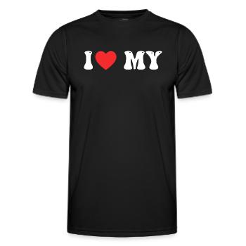 Ich liebe Meine - Männer Funktions-T-Shirt - Schwarz - Vorne - AI Model Male 178 dark (178cm)