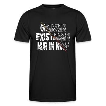 geschenkidee männchen humor geburtstag board - Männer Funktions-T-Shirt - Schwarz - Vorne - AI Model Male 178 dark (178cm)