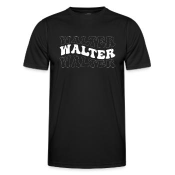Drôle Walter Groovy 4 Hommes Femmes Cool Walter Cravate - T-shirt sport Homme - noir - Devant - AI Model Male 178 dark (178cm)