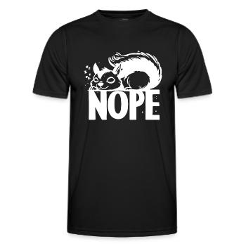 Nope Eichhörnchen Faulenzer Geschenkideen - Männer Funktions-T-Shirt - Schwarz - Vorne - AI Model Male 178 dark (178cm)