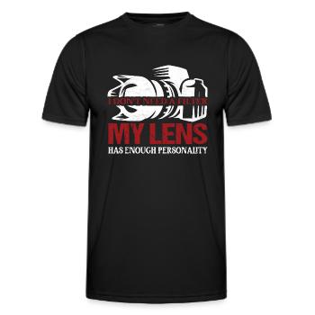 I Don't Need A Filter My Lens Photography Camera - Männer Funktions-T-Shirt - Schwarz - Vorne - AI Model Male 178 dark (178cm)