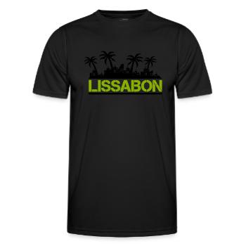 Lisbon - Men's Functional T-Shirt - black - Front - AI Model Male 178 dark (178cm)