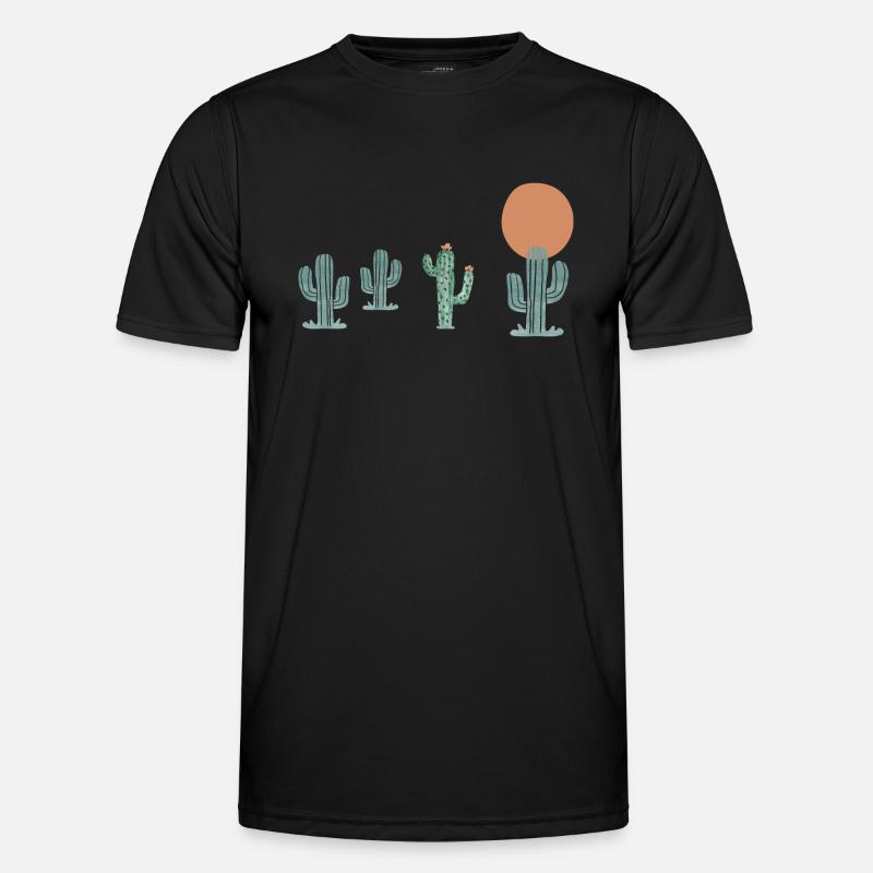 Boho Cactus - Men's Functional T-Shirt - black