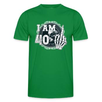 J’ai 40 ans plus 1 majeur crâne drôle 41 - T-shirt sport Homme - vert - Devant - AI Model Male 178 dark (178cm)