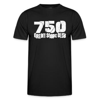 750 Credit Score Club - Financially Conscious Design - Men's Functional T-Shirt - black - Front - AI Model Male 178 dark (178cm)