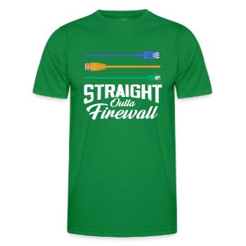 Straight Outta Firewall System Network - Men's Functional T-Shirt - kelly green - Front - AI Model Male 178 dark (178cm)