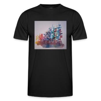 Wald - Männer Funktions-T-Shirt - Schwarz - Vorne - AI Model Male 178 dark (178cm)