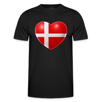 Herz (Danemark / Danemark) - T-shirt sport Homme - noir - Devant - AI Model Male 178 dark (178cm)