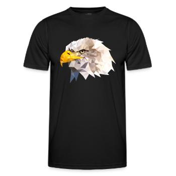 Weißkopfseeadler Seeadler American Eagle Adler - Männer Funktions-T-Shirt - Schwarz - Vorne - AI Model Male 178 dark (178cm)
