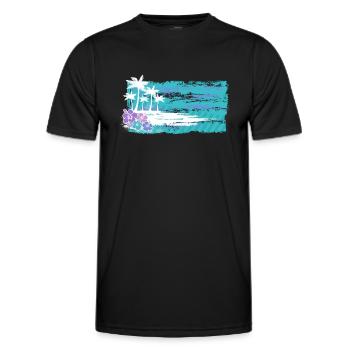 Grunge Paradise 02 - Men's Functional T-Shirt - black - Front - AI Model Male 178 dark (178cm)