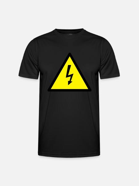 strom - Männer Funktions-T-Shirt - Schwarz