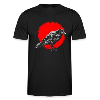 Occulte Corbeau Corbeau Corbeau Nordique Satanique - T-shirt sport Homme - noir - Devant - AI Model Male 178 dark (178cm)