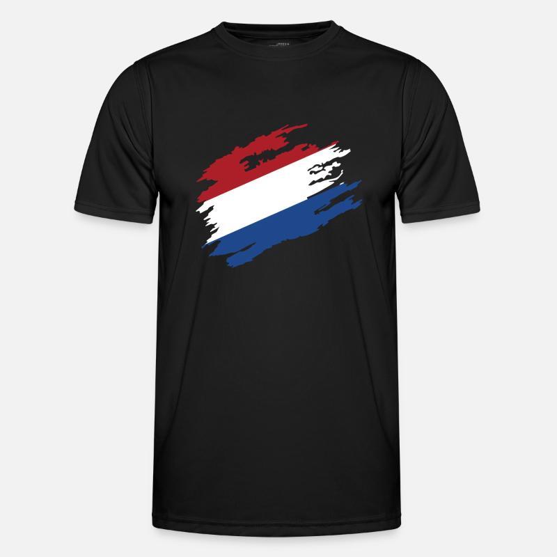 Pays-Bas Hollande Drapeau Rayures T-shirt sport Homme