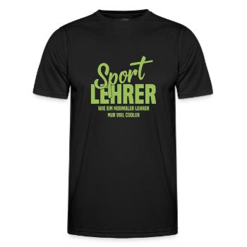 Sportlehrer - Wie ein normaler Lehrer nur cooler - Männer Funktions-T-Shirt - Schwarz - Vorne - AI Model Male 178 dark (178cm)