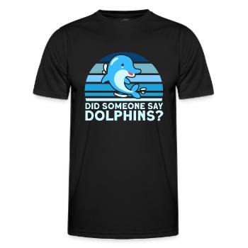 Dolphin Dolphin Lover Animal Dolphins Gift - Men's Functional T-Shirt - black - Front - AI Model Male 178 dark (178cm)