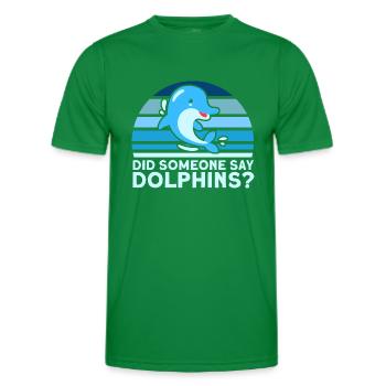 Dolphin Dolphin Lover Animal Dolphins Gift - Men's Functional T-Shirt - kelly green - Front - AI Model Male 178 dark (178cm)
