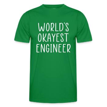 devis d’ingénieur - T-shirt sport Homme - vert - Devant - AI Model Male 178 dark (178cm)