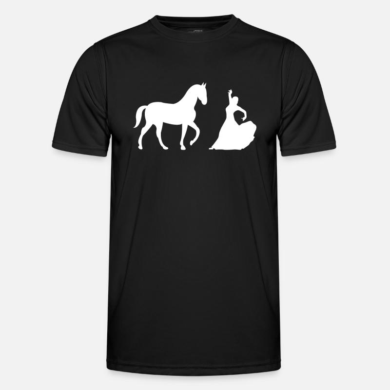 Pferd - Männer Funktions-T-Shirt - Schwarz
