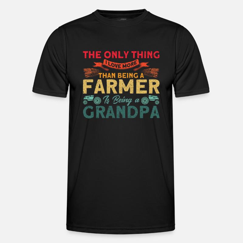 Tractor Farmer Cattle Breeder Gift Men's Functional T-Shirt