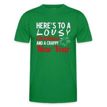 6 Voici un Noël moche et une nouvelle année merdique - T-shirt sport Homme - vert - Devant - AI Model Male 178 dark (178cm)