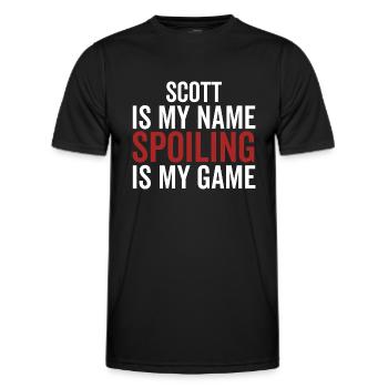 Scott ist mein Name Verderben ist mein Spiel - Männer Funktions-T-Shirt - Schwarz - Vorne - AI Model Male 178 dark (178cm)