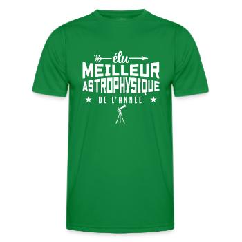 ÉLU MEILLEUR ASTROPHYSICIEN DE L'ANNÉE - T-shirt sport Homme - vert - Devant - AI Model Male 178 dark (178cm)