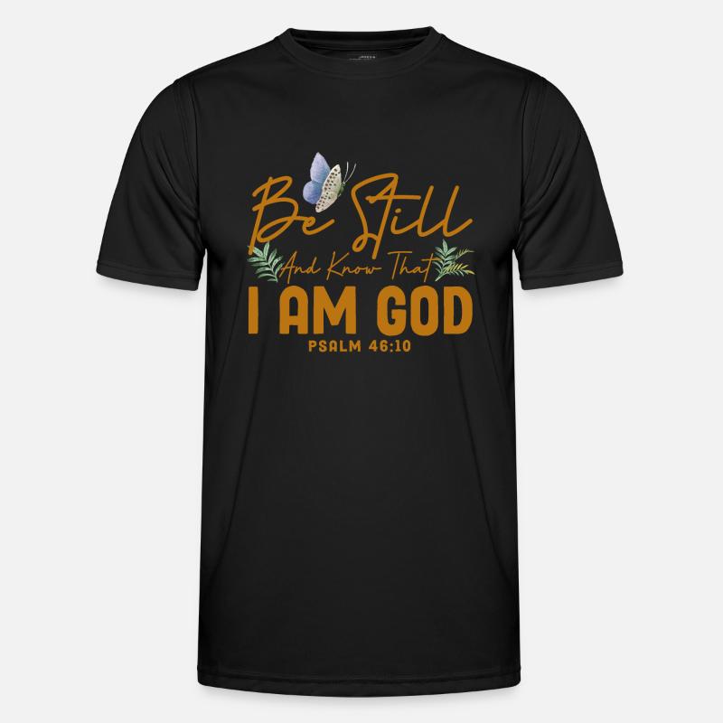 Inspiring Christian Religious Gift - Men's Functional T-Shirt - black