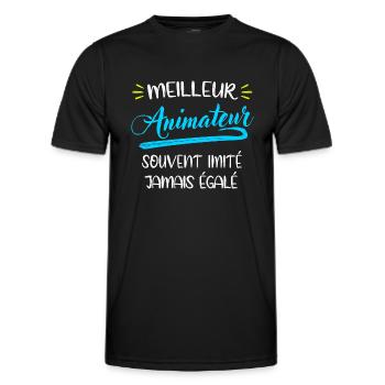Meilleur animateur du monde cadeau fin d'anneé - T-shirt sport Homme - noir - Devant - AI Model Male 178 dark (178cm)