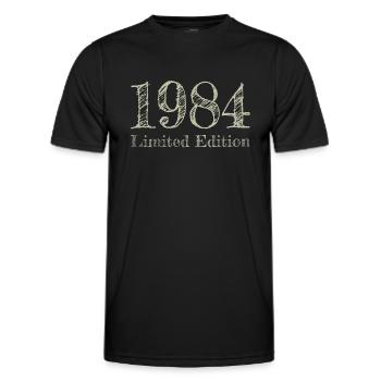 1984 - Men's Functional T-Shirt - black - Front - AI Model Male 178 dark (178cm)